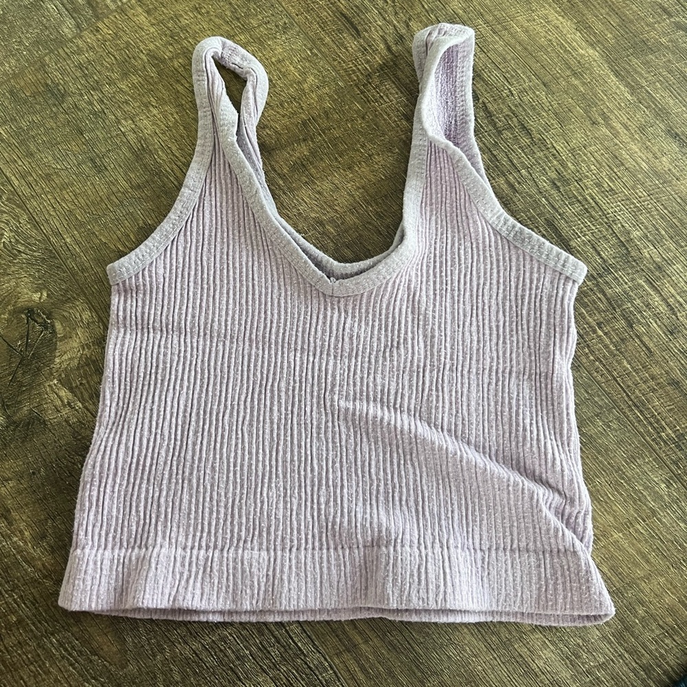 Urban Outfitters Out From Under Drew Seamless Ribbed Bra Top- Light Purple